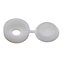 Diall White Snap cap, Pack of 20