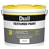 Diall White Textured Matt Masonry paint, 10L