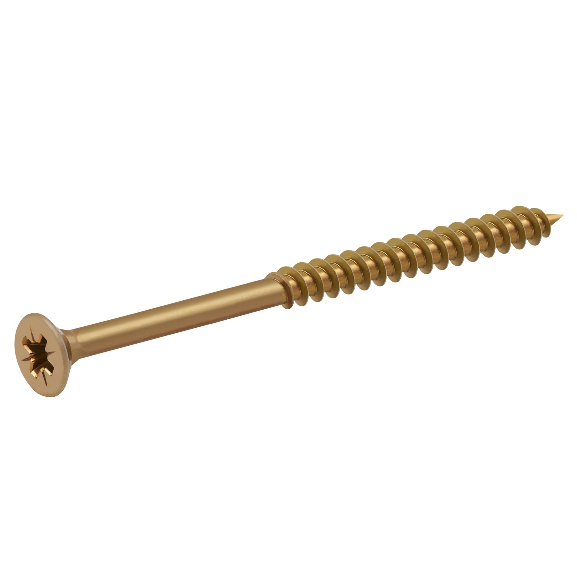 Diall Yellow-passivated Carbon steel Screw (Dia)4.5mm (L)70mm, Pack of 100