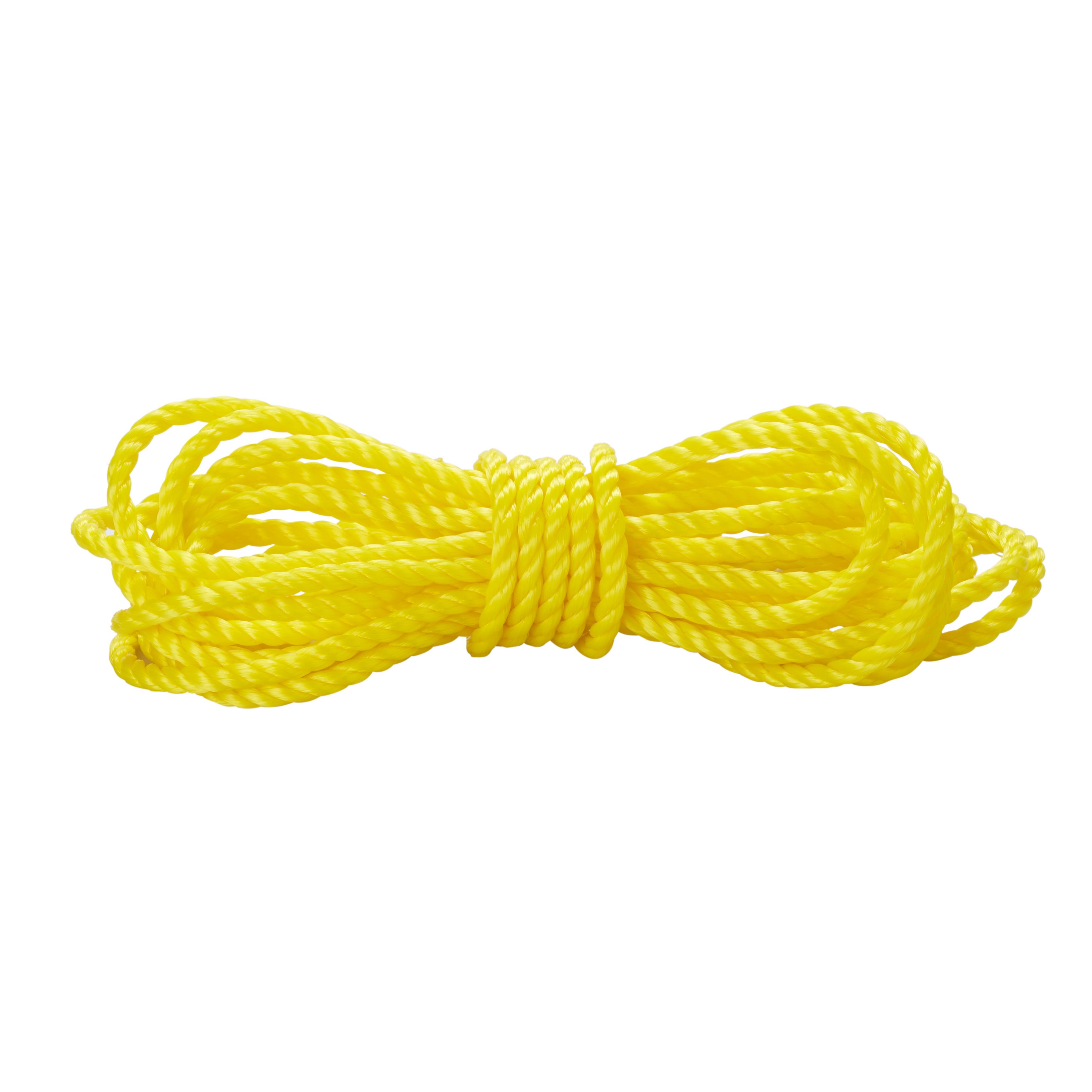 Diall Yellow Polypropylene (PP) Twisted rope, (L)100m (Dia)8mm DIY at B&Q