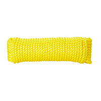 Diall Yellow Polypropylene (PP) Twisted rope, (L)25m (Dia)8mm