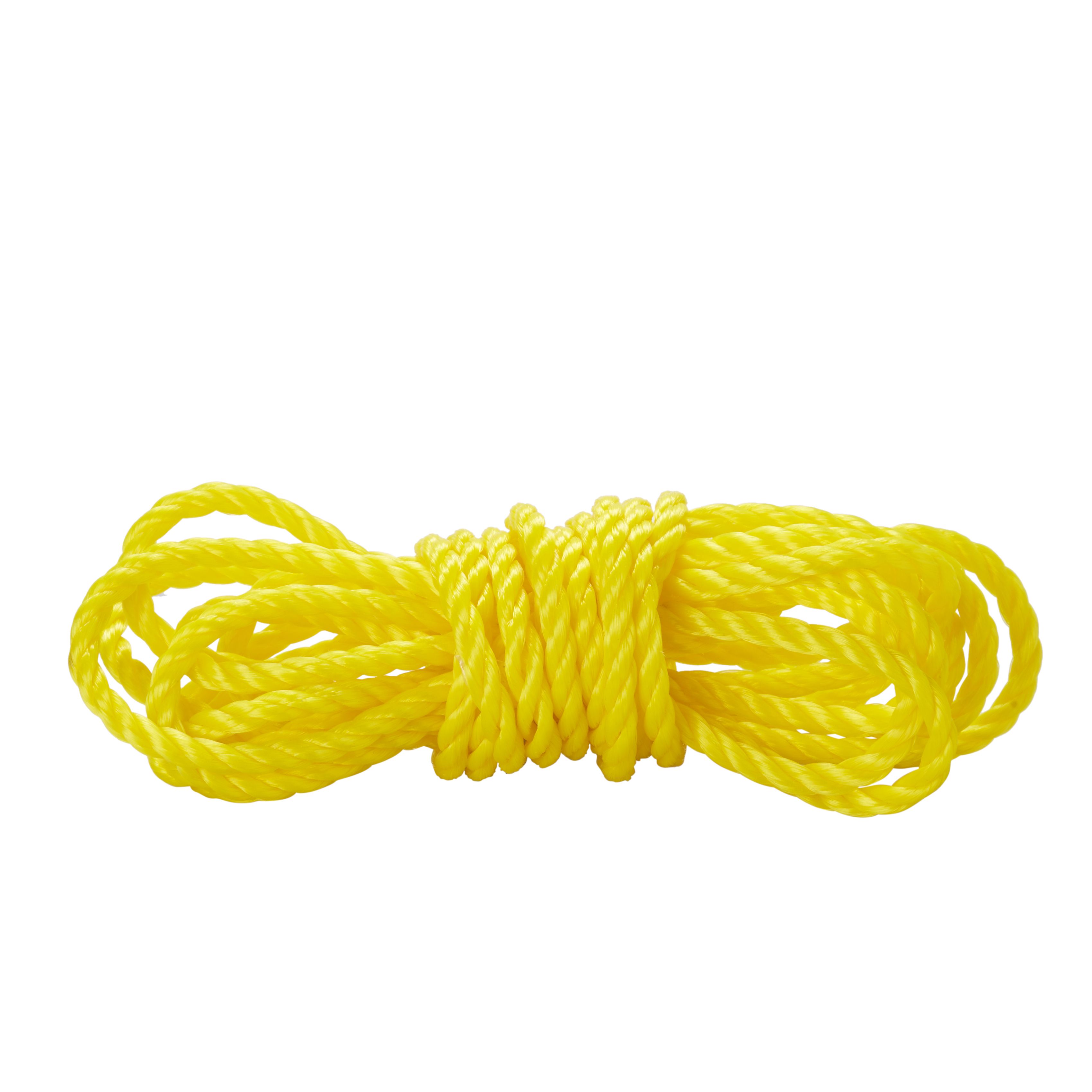 Diall Yellow Polypropylene (PP) Twisted rope, (L)50m (Dia)8mm DIY at B&Q
