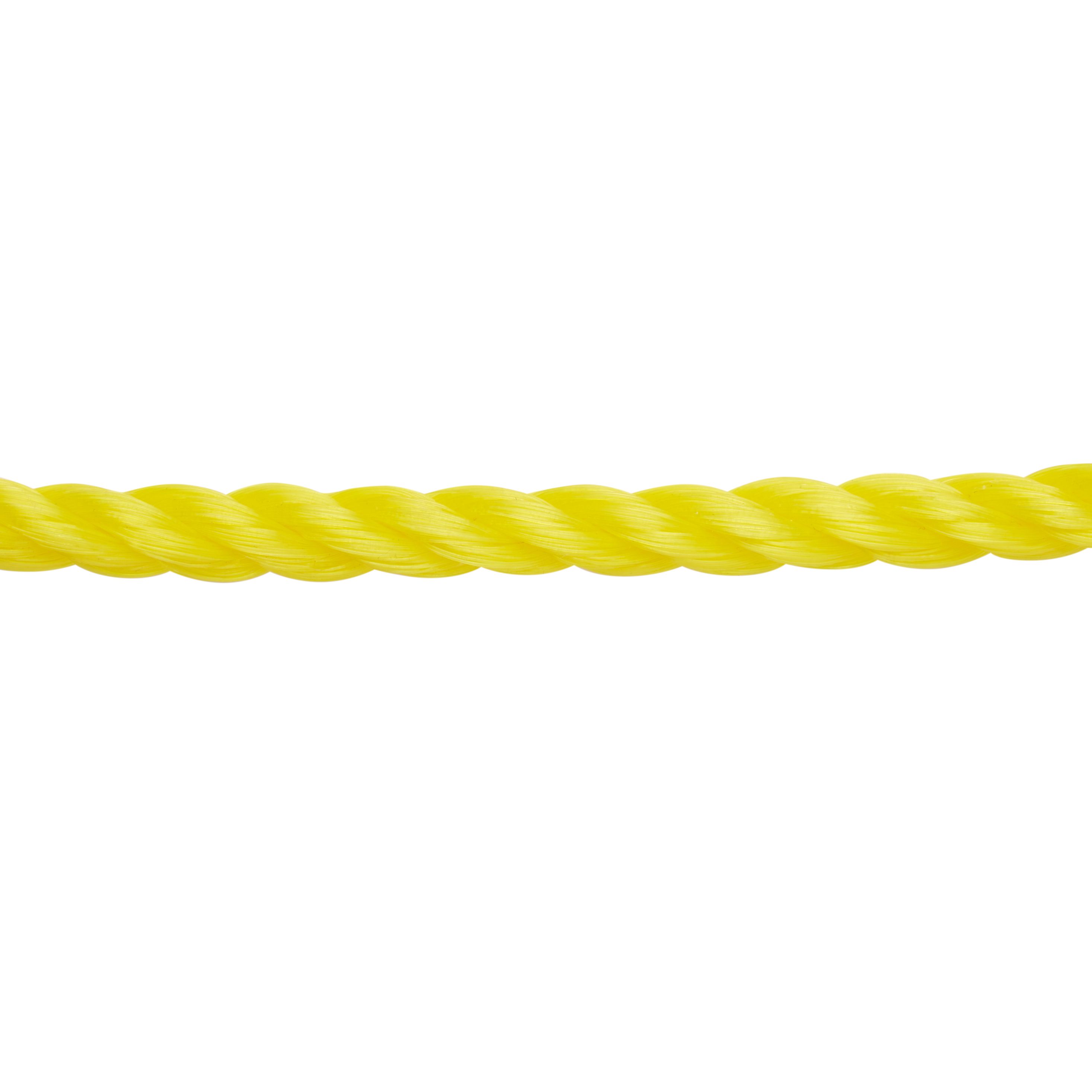 Diall Yellow Polypropylene Twisted rope, (L)100m (Dia)8mm
