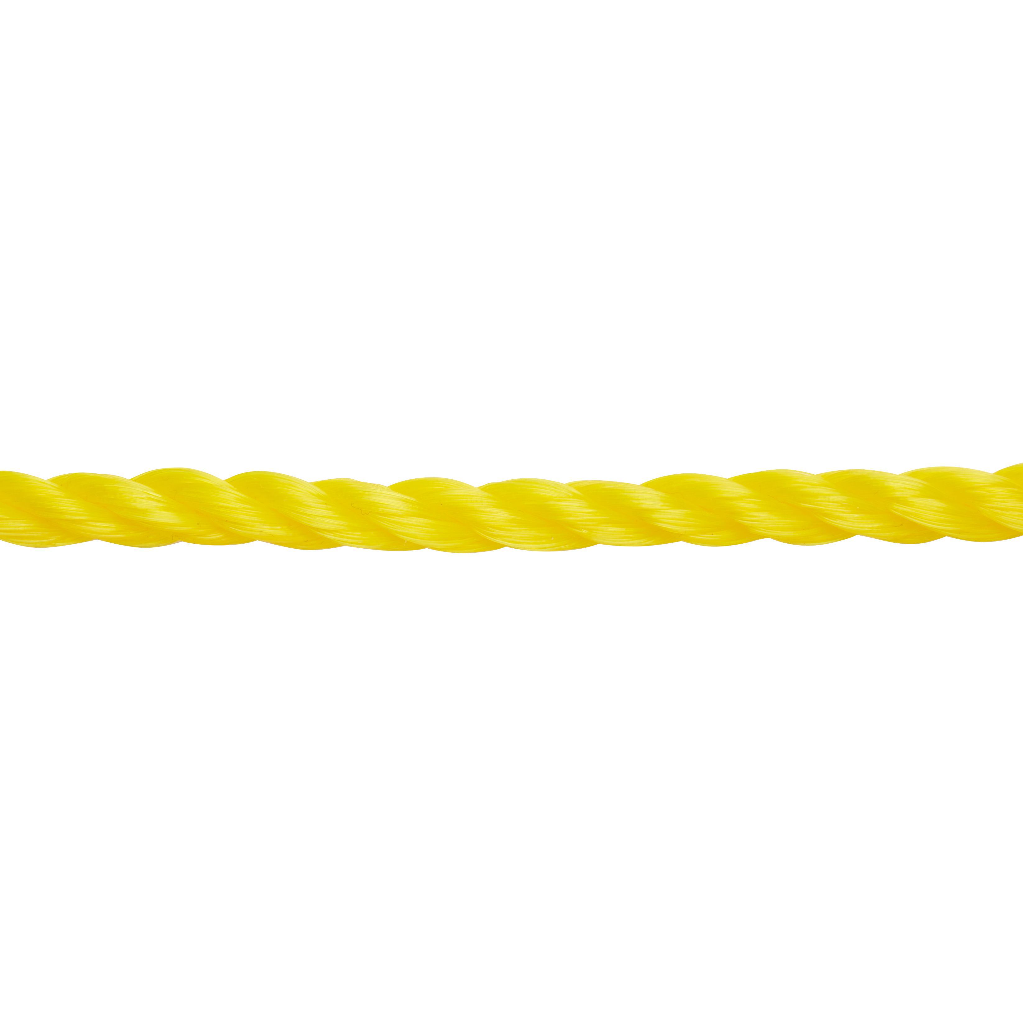 Diall Yellow Polypropylene Twisted rope, (L)15m (Dia)8mm