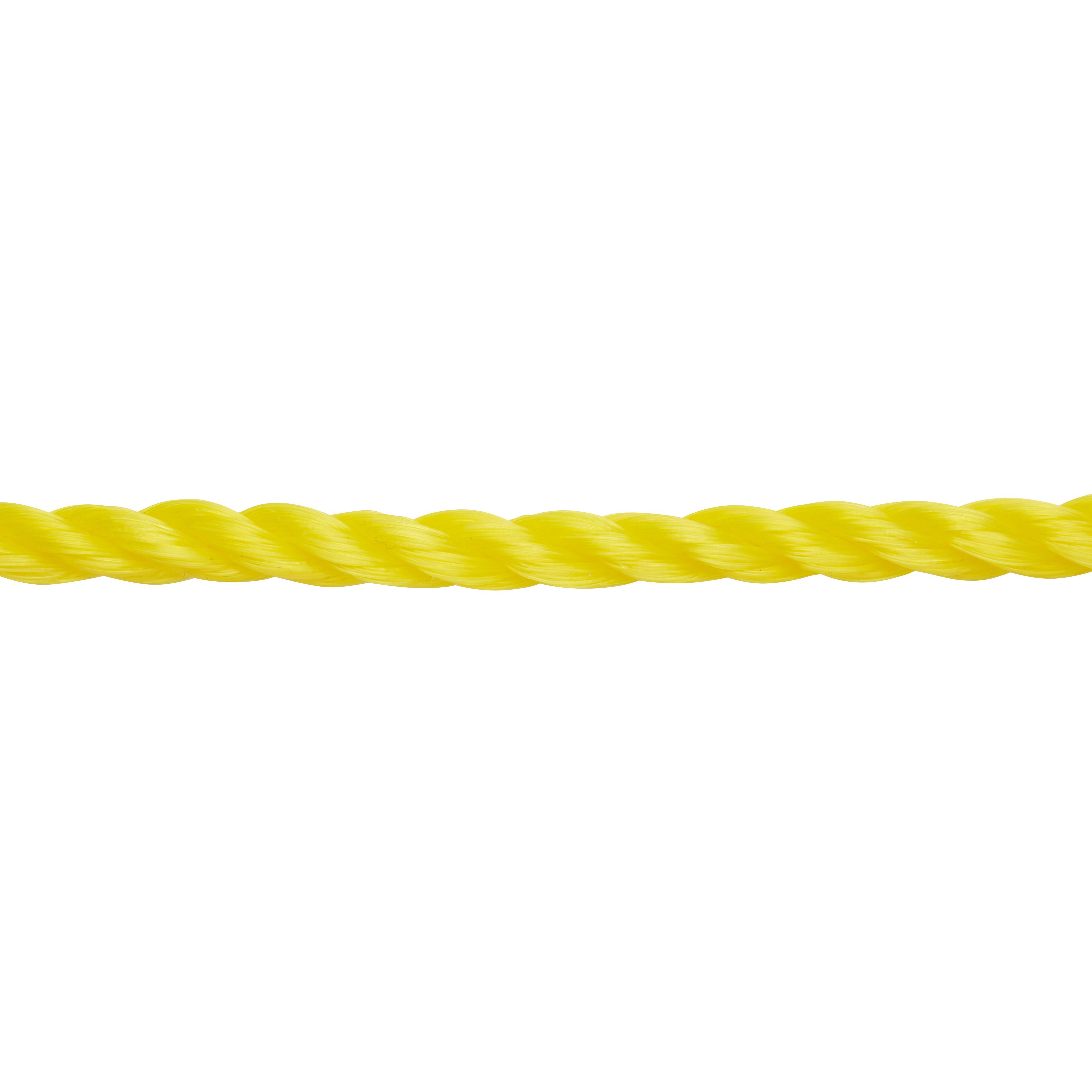Diall Yellow Polypropylene Twisted rope, (L)7.5m (Dia)8mm