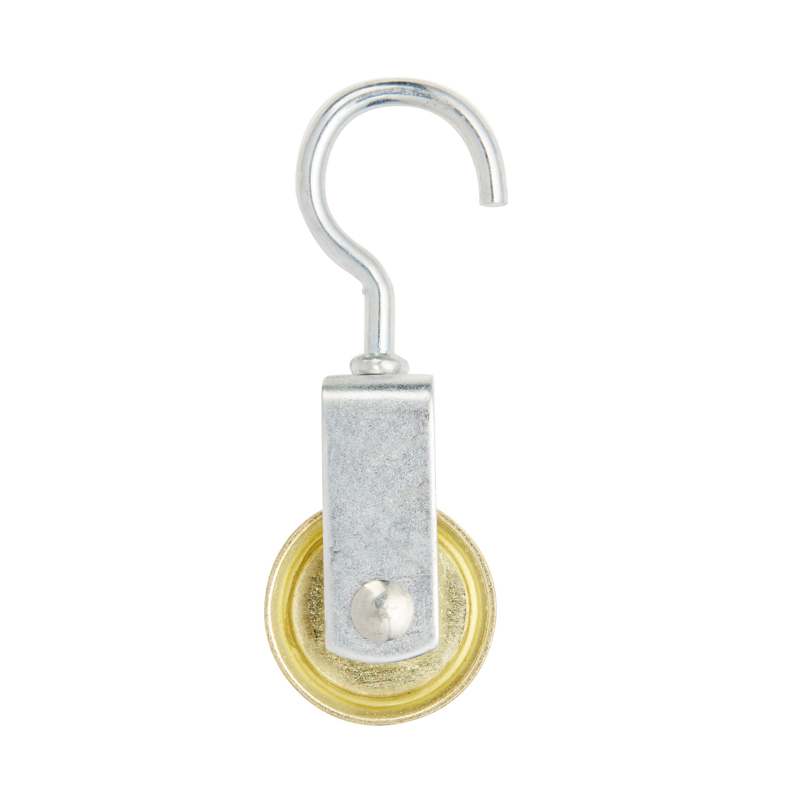 Diall Zinc-plated 1 wheel Pulley, (Dia)30mm (Max)15kg