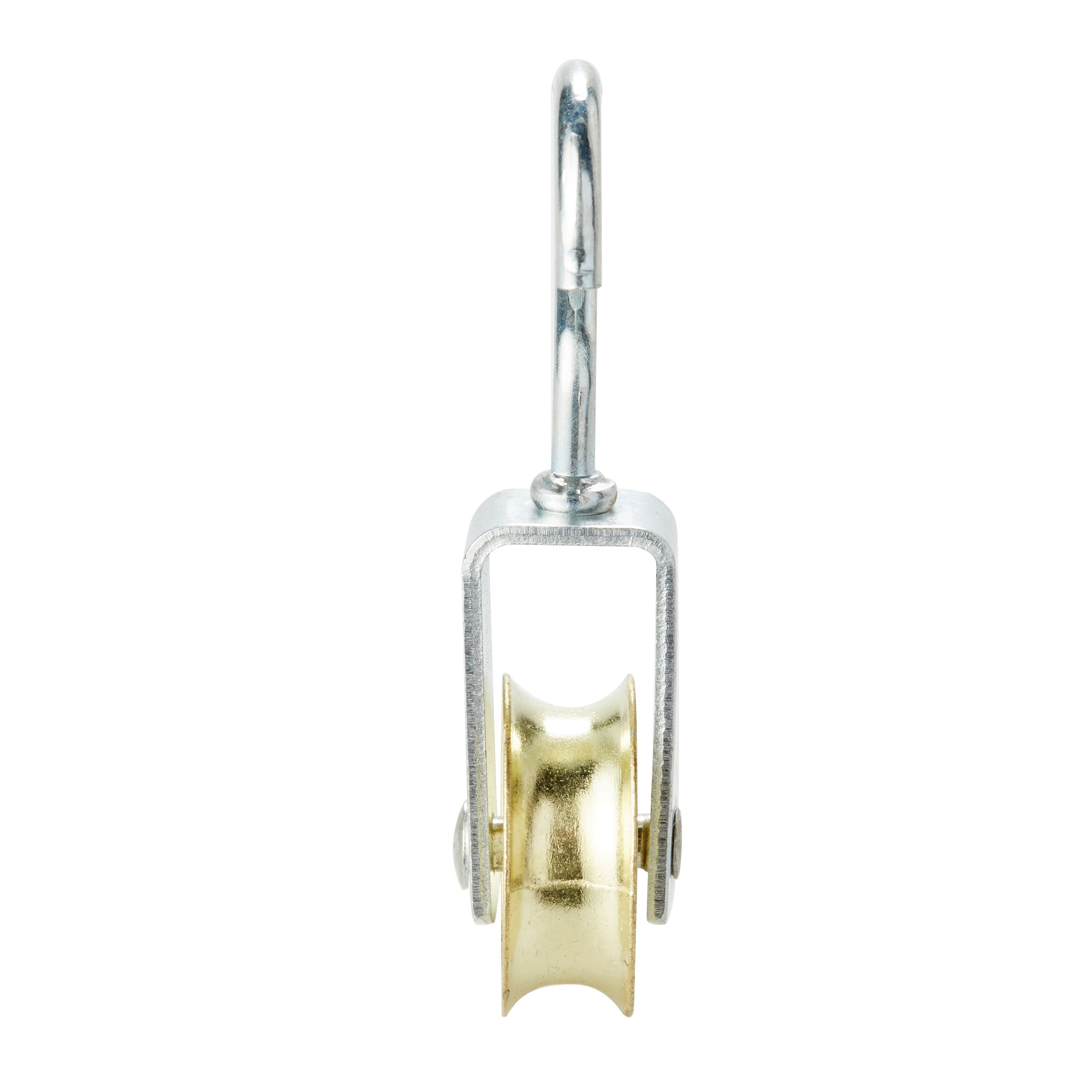Diall Zinc-plated 1 wheel Pulley, (Dia)30mm (Max)15kg