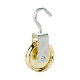 Diall Zinc-plated 1 wheel Pulley, (Dia)50mm (Max)15kg