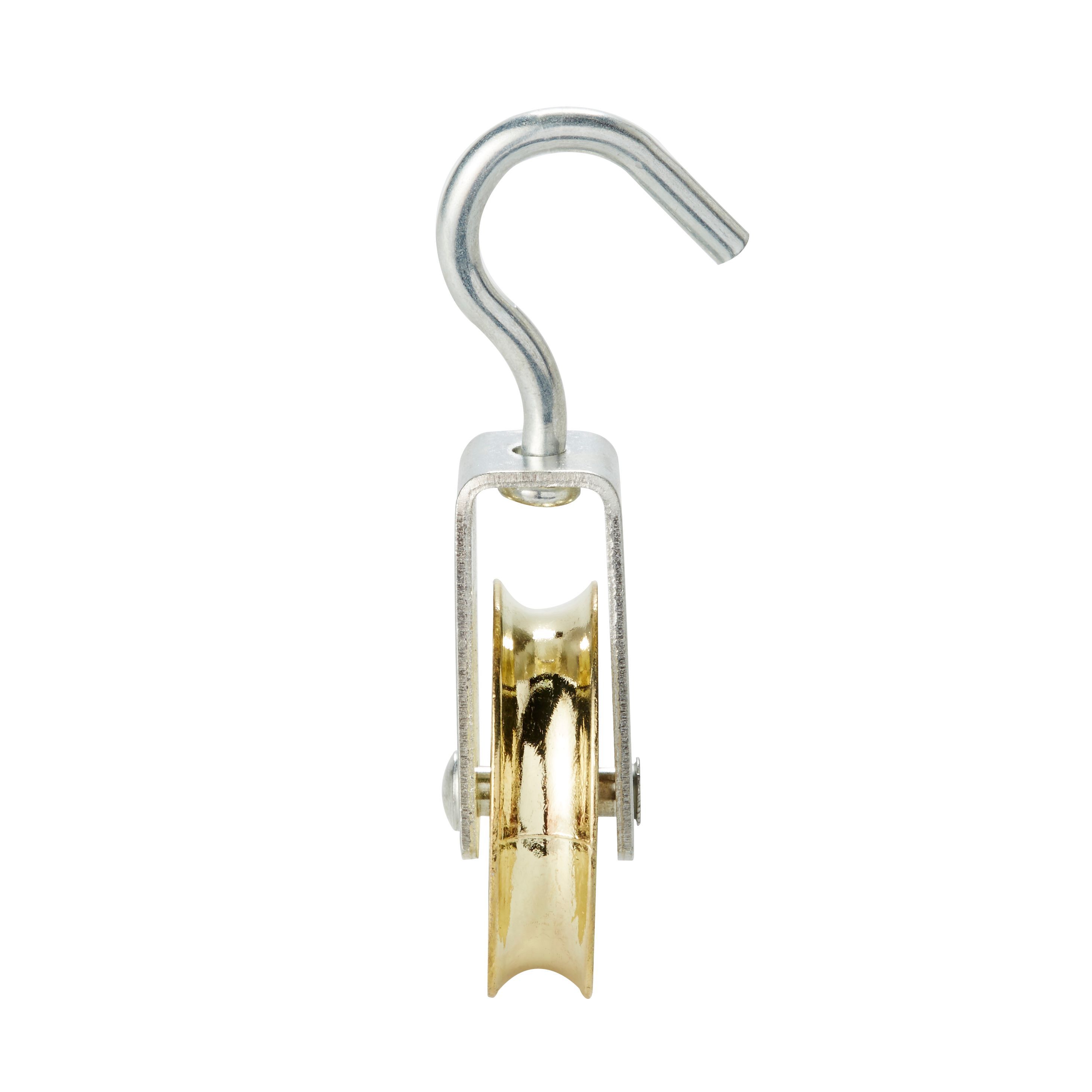Diall Zinc-plated 1 wheel Pulley, (Dia)50mm (Max)15kg