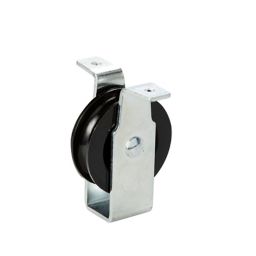 Diall Zinc-plated Black 1 wheel Pulley, (Dia)40mm