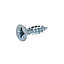 Diall Zinc-plated Carbon steel Screw (Dia)4mm (L)16mm, Pack of 20