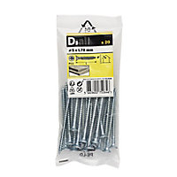 Diall Zinc-plated Carbon steel Screw (Dia)5mm (L)70mm, Pack of 20