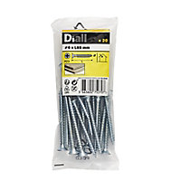 Diall Zinc-plated Carbon steel Screw (Dia)6mm (L)65mm, Pack of 20