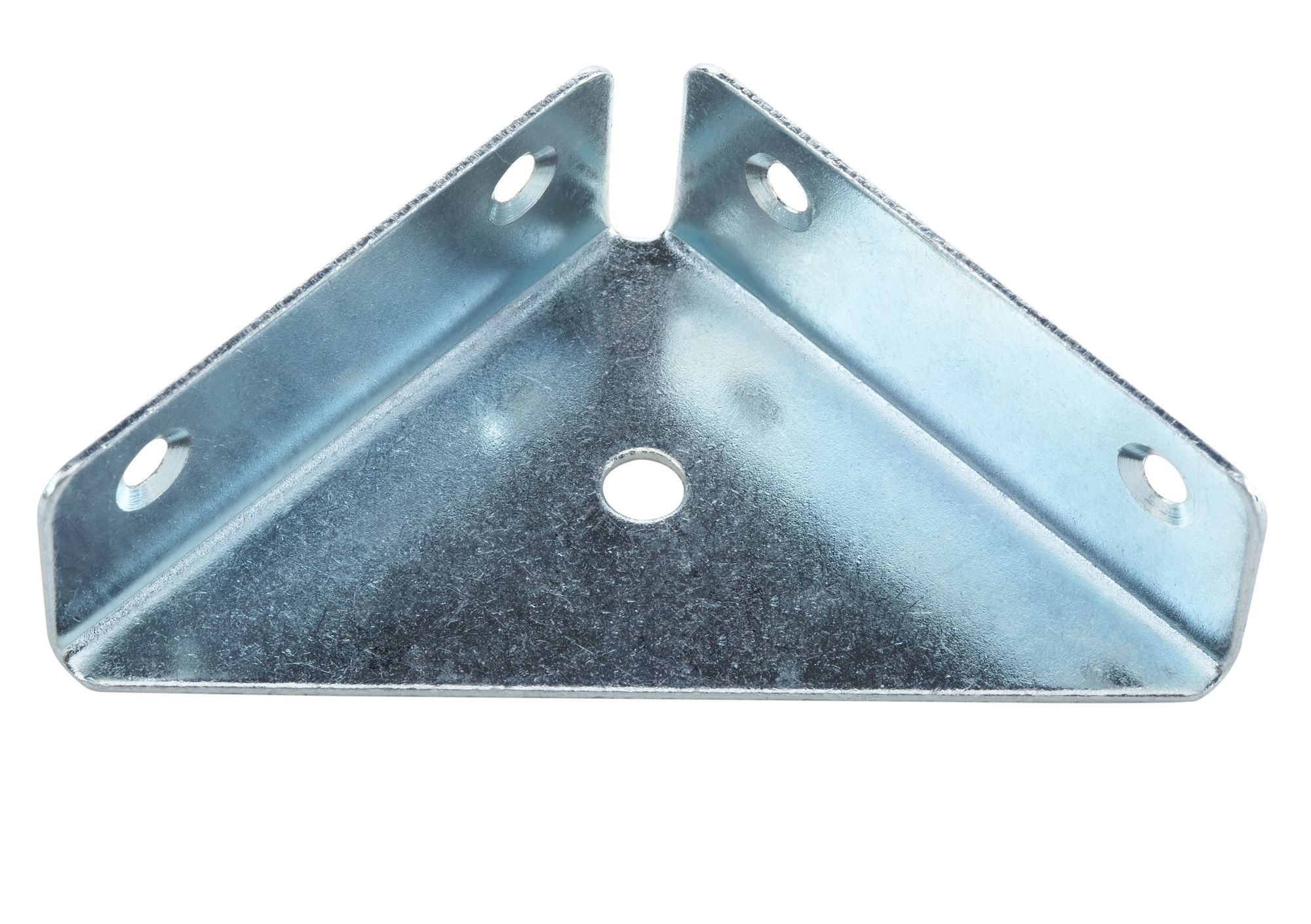 Diall Zinc-plated Mild steel Flanged corner bracket (H)21mm (W)62.5mm (L)62.5mm, Pack of 4