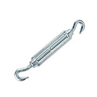 Diall Zinc-plated Stainless steel Hook & hook Turnbuckle, (Dia)6mm