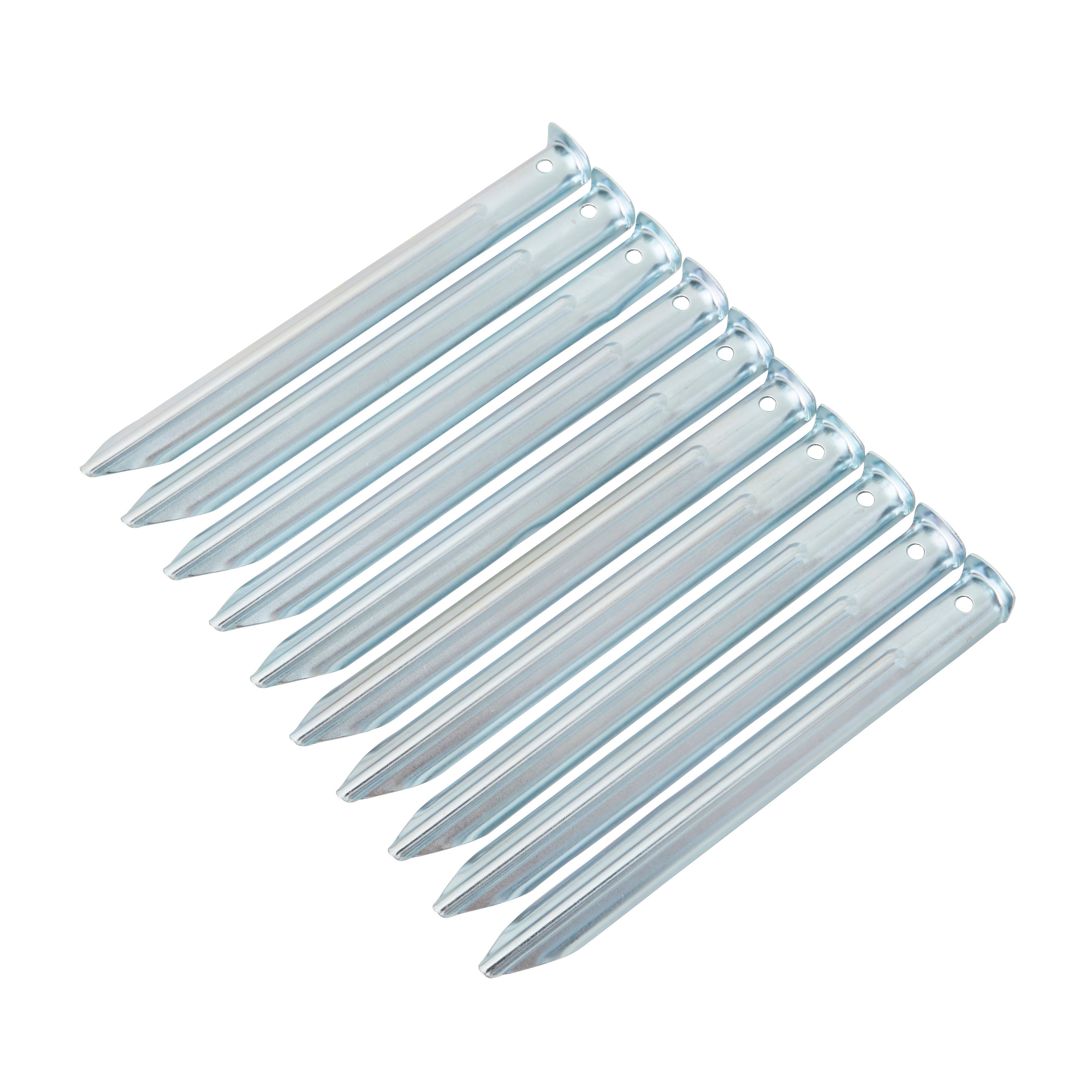 Diall Zinc plated Steel Angle peg L 180mm Pack of 10