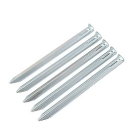 Diall Zinc-plated Steel Angle peg (L)230mm, Pack of 5