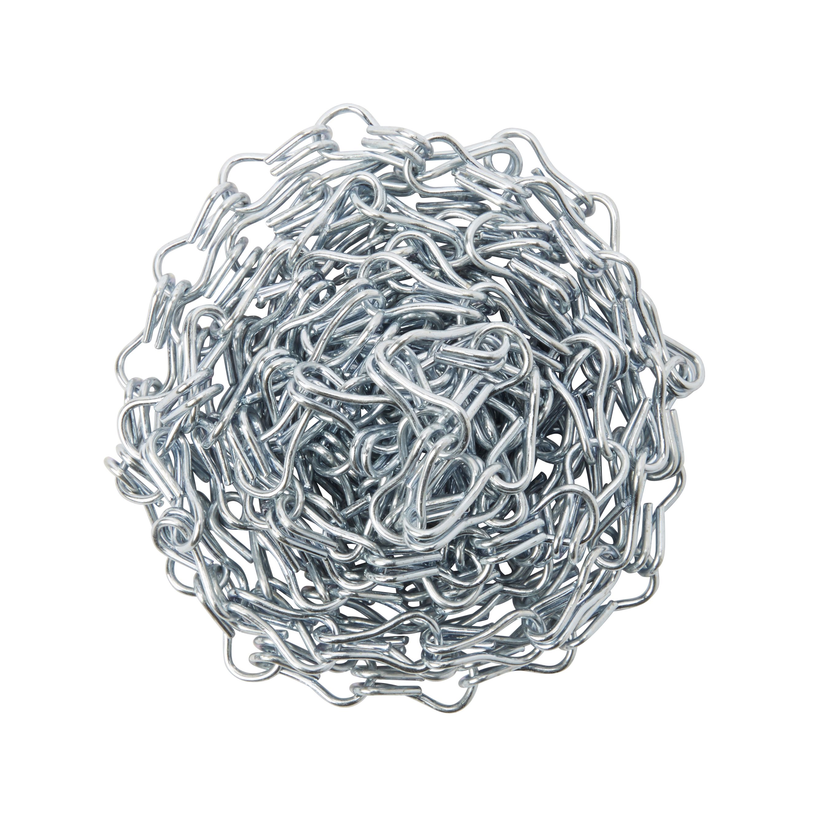 Diall Zinc-plated Steel Double twist Signalling Chain, (L)2.5m (Dia)1.5mm