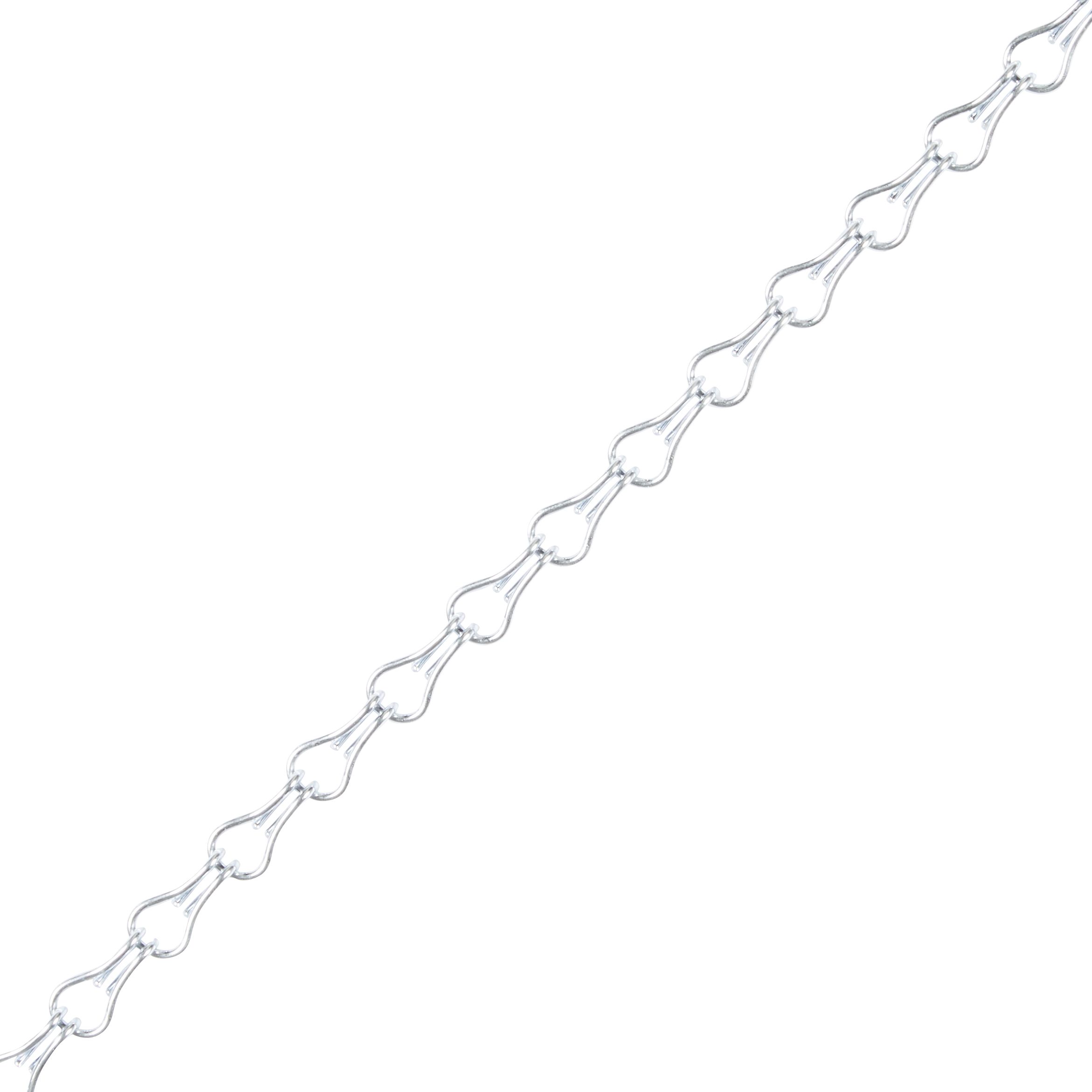Diall Zinc-plated Steel Double twist Signalling Chain, (L)2.5m (Dia)1.5mm