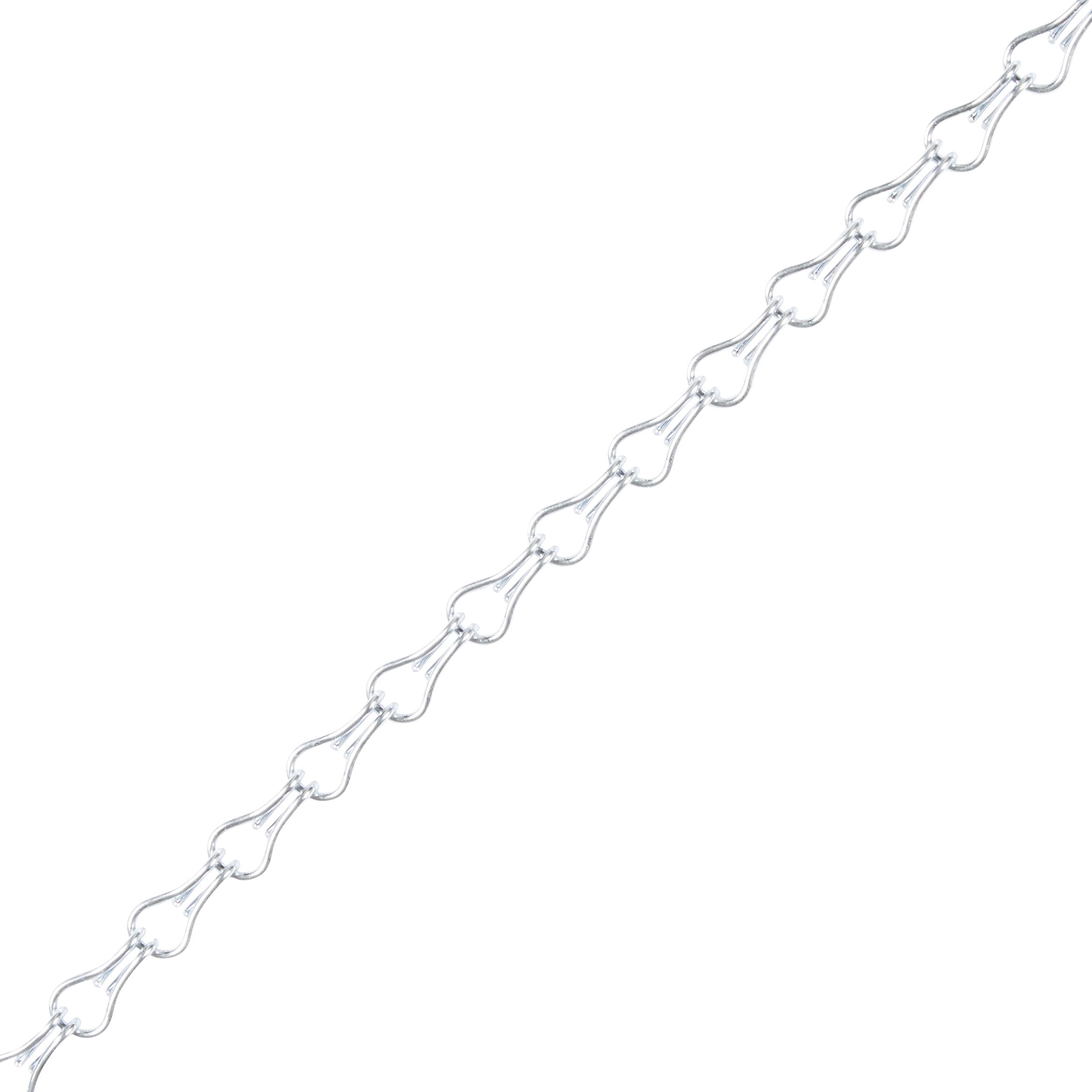 Diall Zinc-plated Steel Double twist Signalling Chain, (L)2.5m (Dia)1.5mm