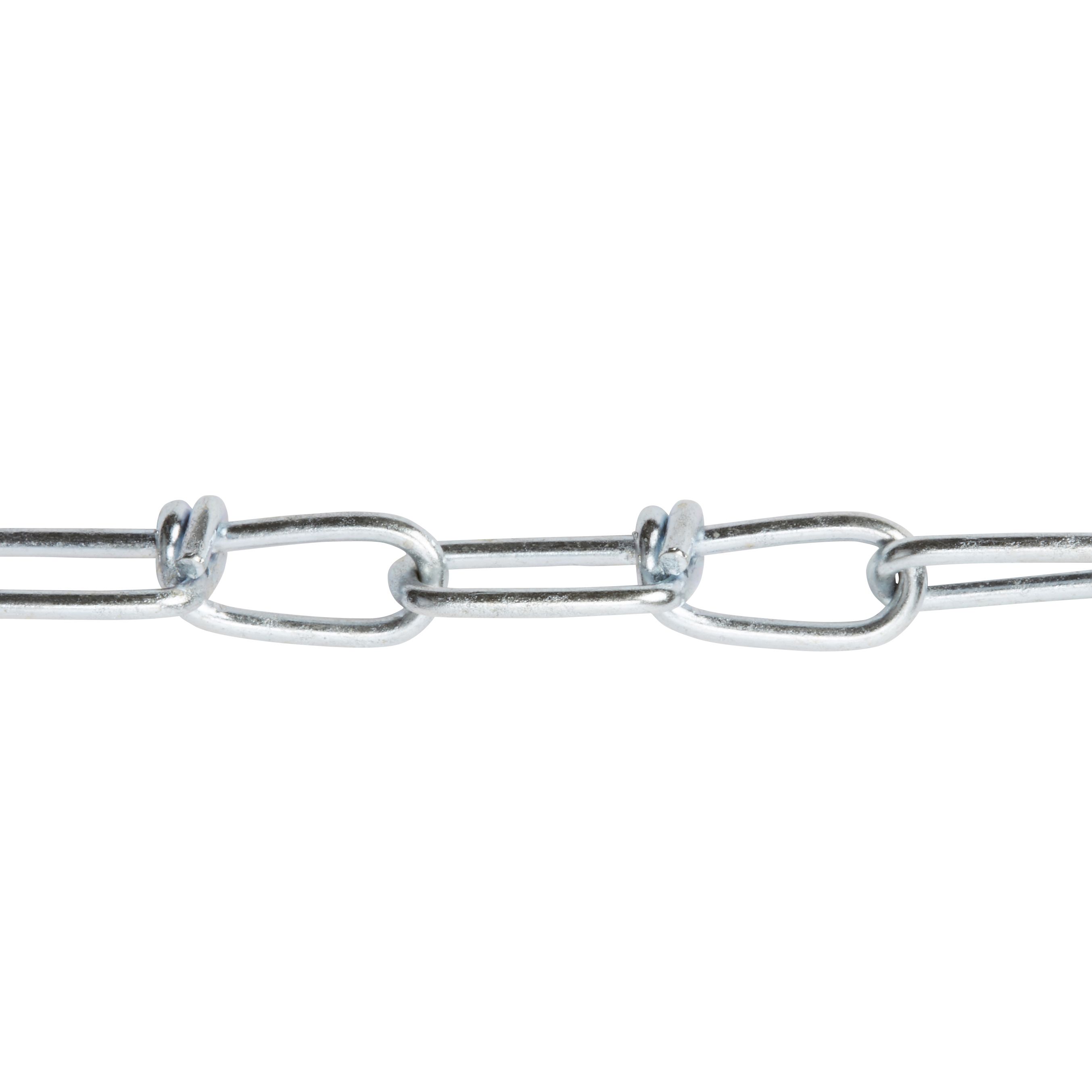 Diall Zinc-plated Steel Knotted Signalling Chain, (L)2.5m (Dia)10mm