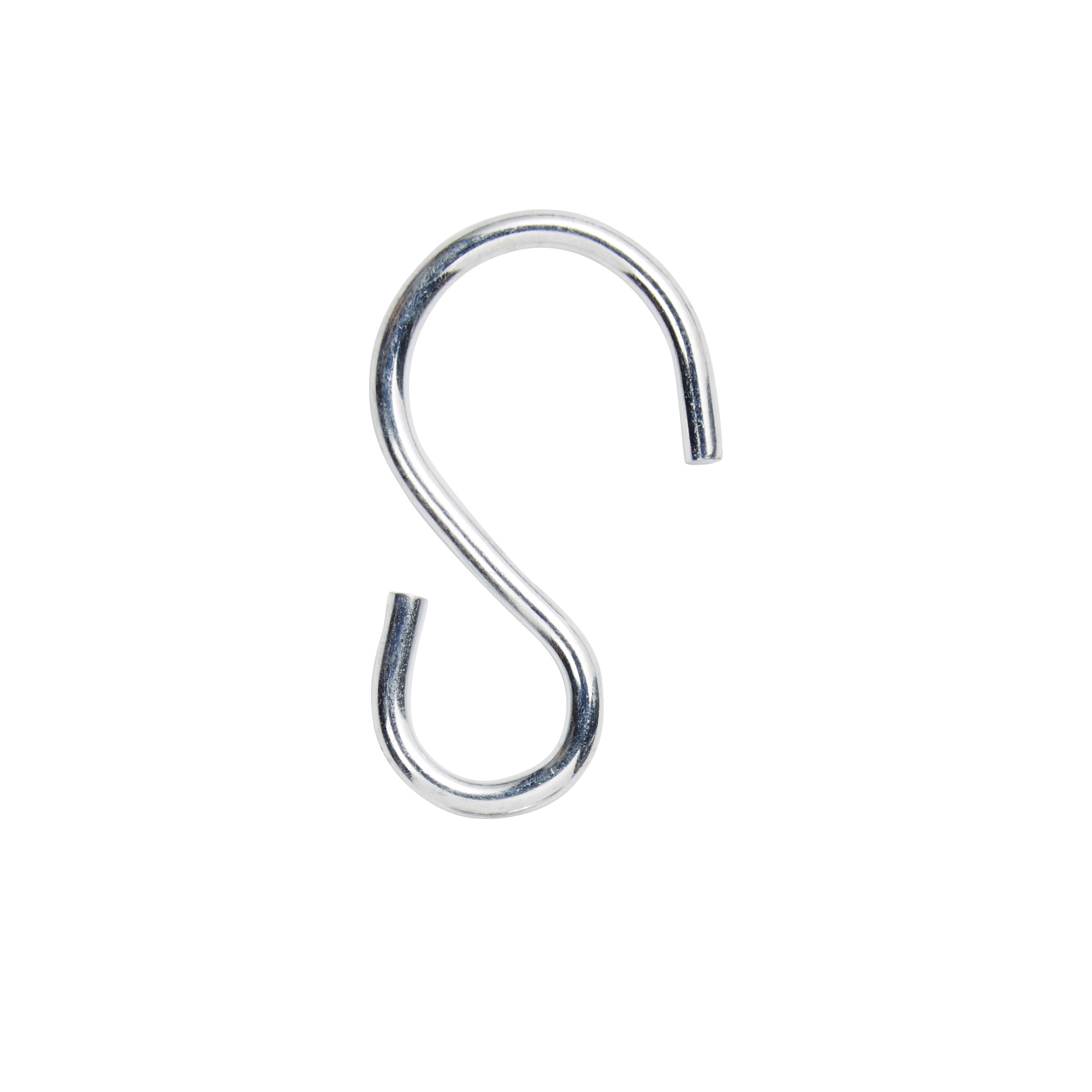 Diall Zinc-plated Steel S-hook (L)90mm, Pack of 2
