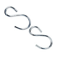 Diall Zinc-plated Steel S-hook, Pack of 2