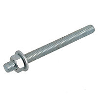 Diall Zinc-plated Steel Threaded stud (L)0.11m (Dia)8mm, Pack of 4