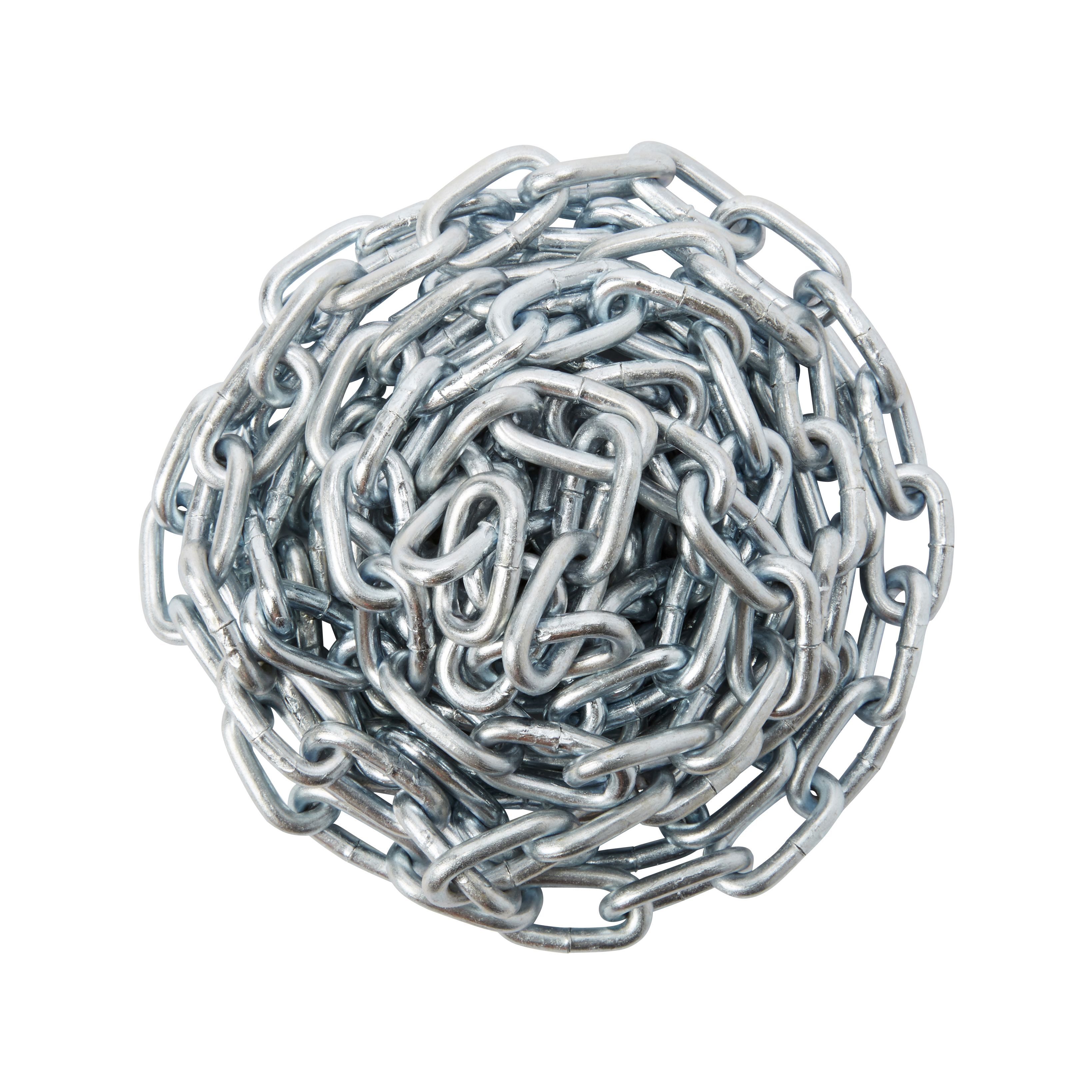 Diall Zinc-plated Steel Welded Chain, (L)2.5m (Dia)2.5mm