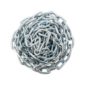 Diall Zinc-plated Steel Welded Chain, (L)2.5m (Dia)4.5mm