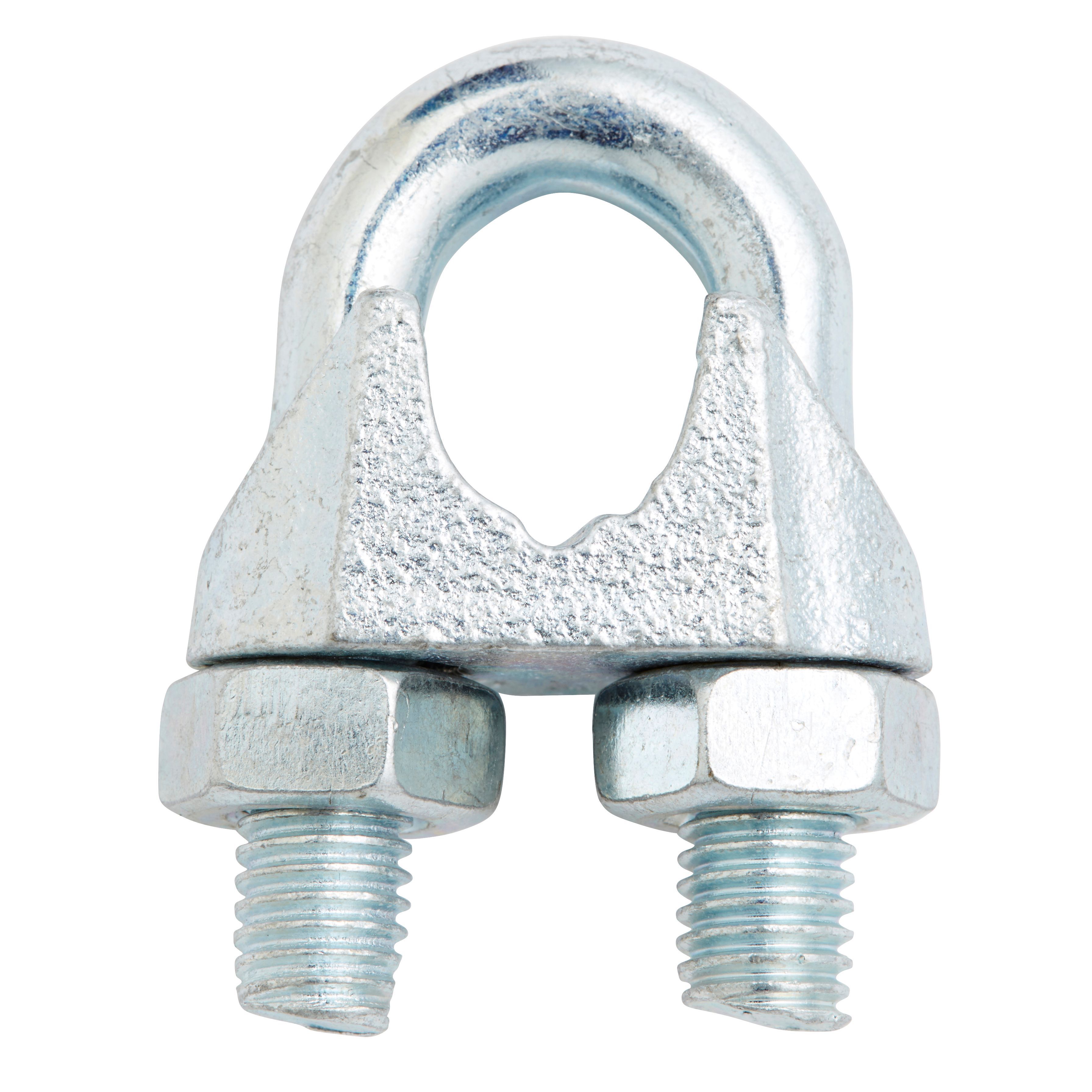 Diall Zinc-plated Steel Wire rope clamp (L)90mm (Dia)10mm