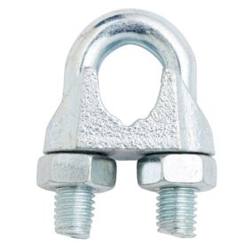 Diall Zinc-plated Steel Wire rope clamp (L)90mm (Dia)10mm