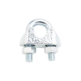 Diall Zinc-plated Steel Wire rope clamp (L)90mm (Dia)5mm, Pack of 2