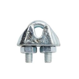 Diall Zinc-plated Steel Wire rope clamp (L)90mm, Pack of 2
