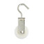 Diall Zinc-plated White 1 wheel Pulley, (Dia)40mm