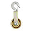 Diall Zinc-plated Yellow & zinc-plated 1 wheel Pulley, (Dia)80mm