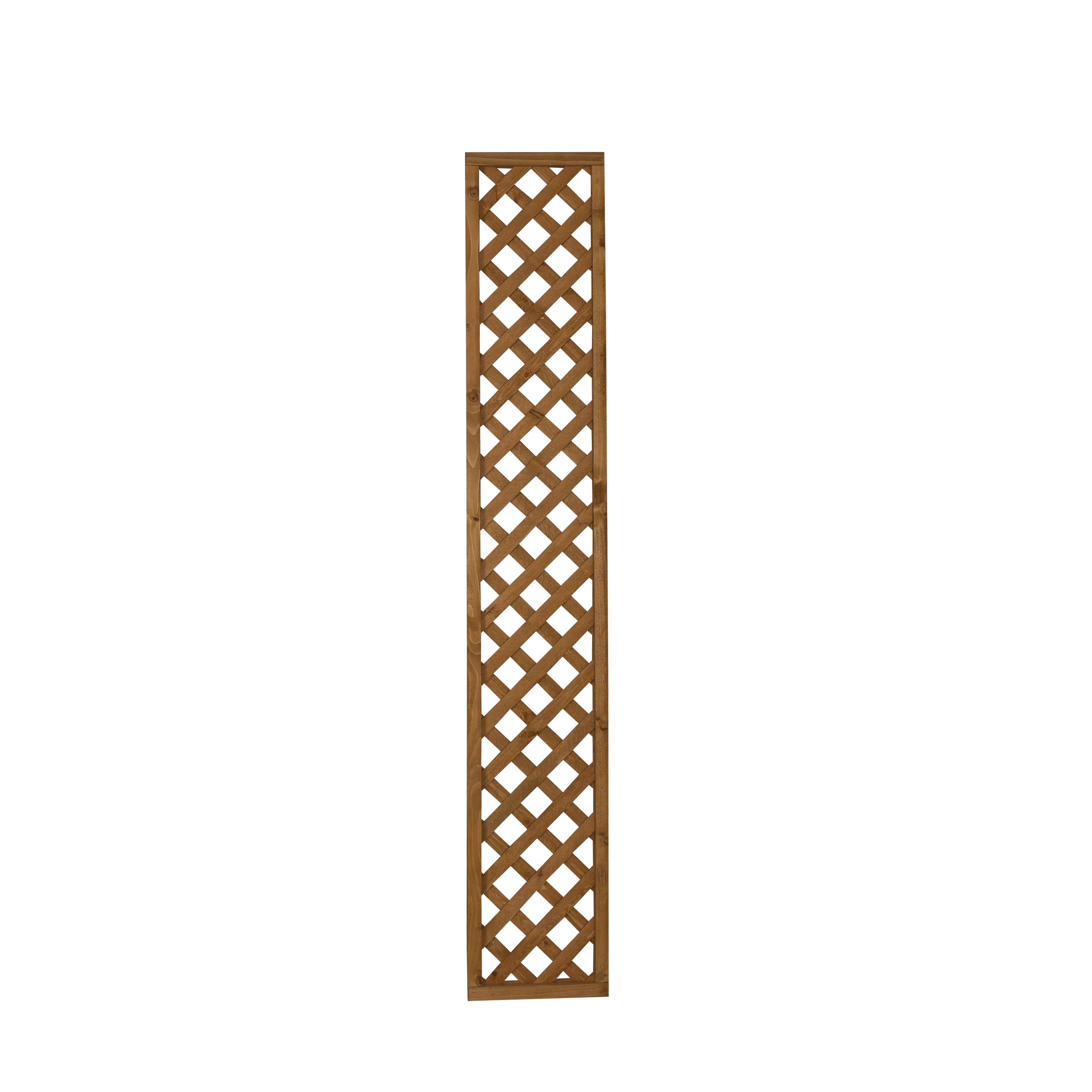 Diamond Pine Trellis panel, Pack of 5 (W)183cm x (H)32cm