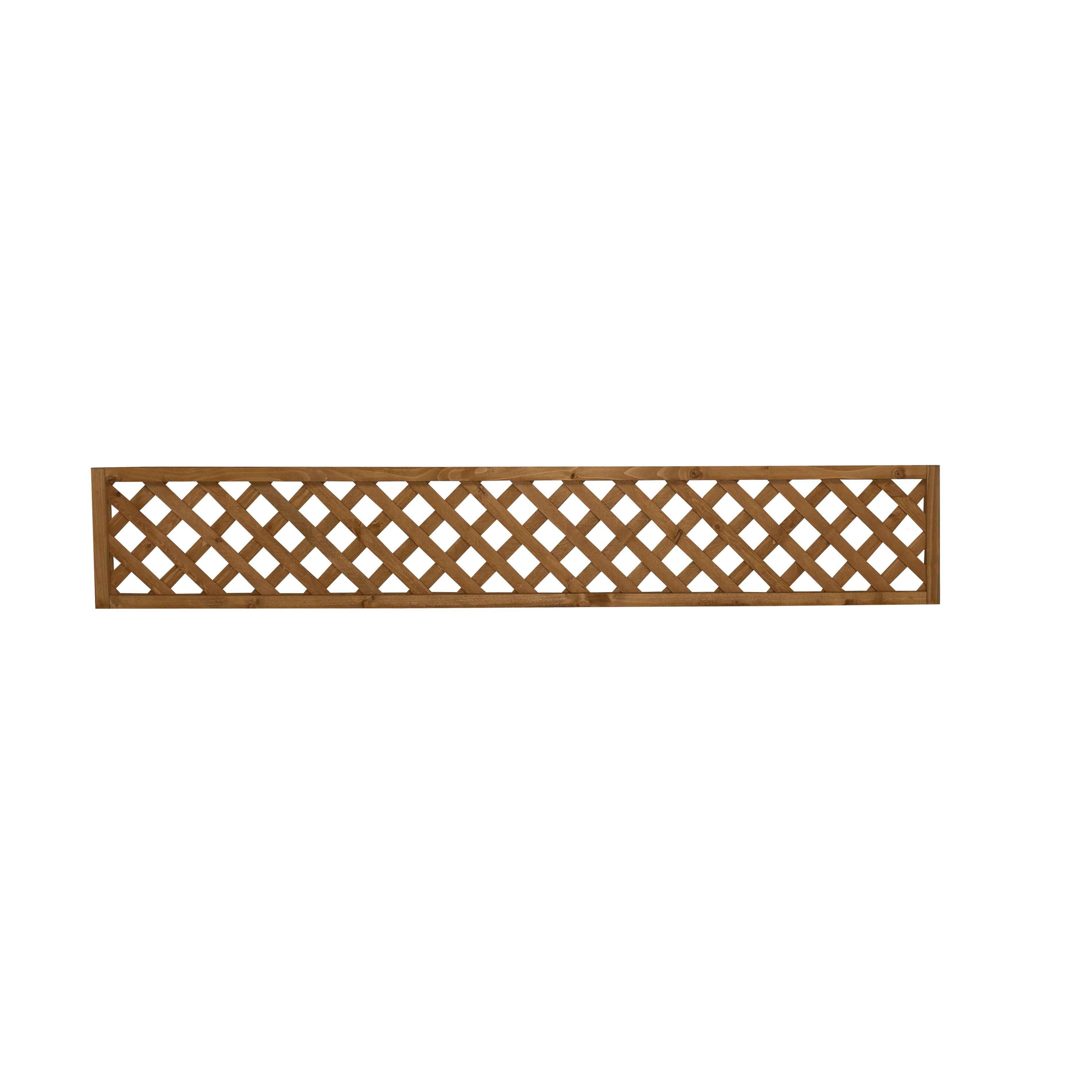 Diamond Pine Trellis panel, Pack of 5 (W)183cm x (H)32cm
