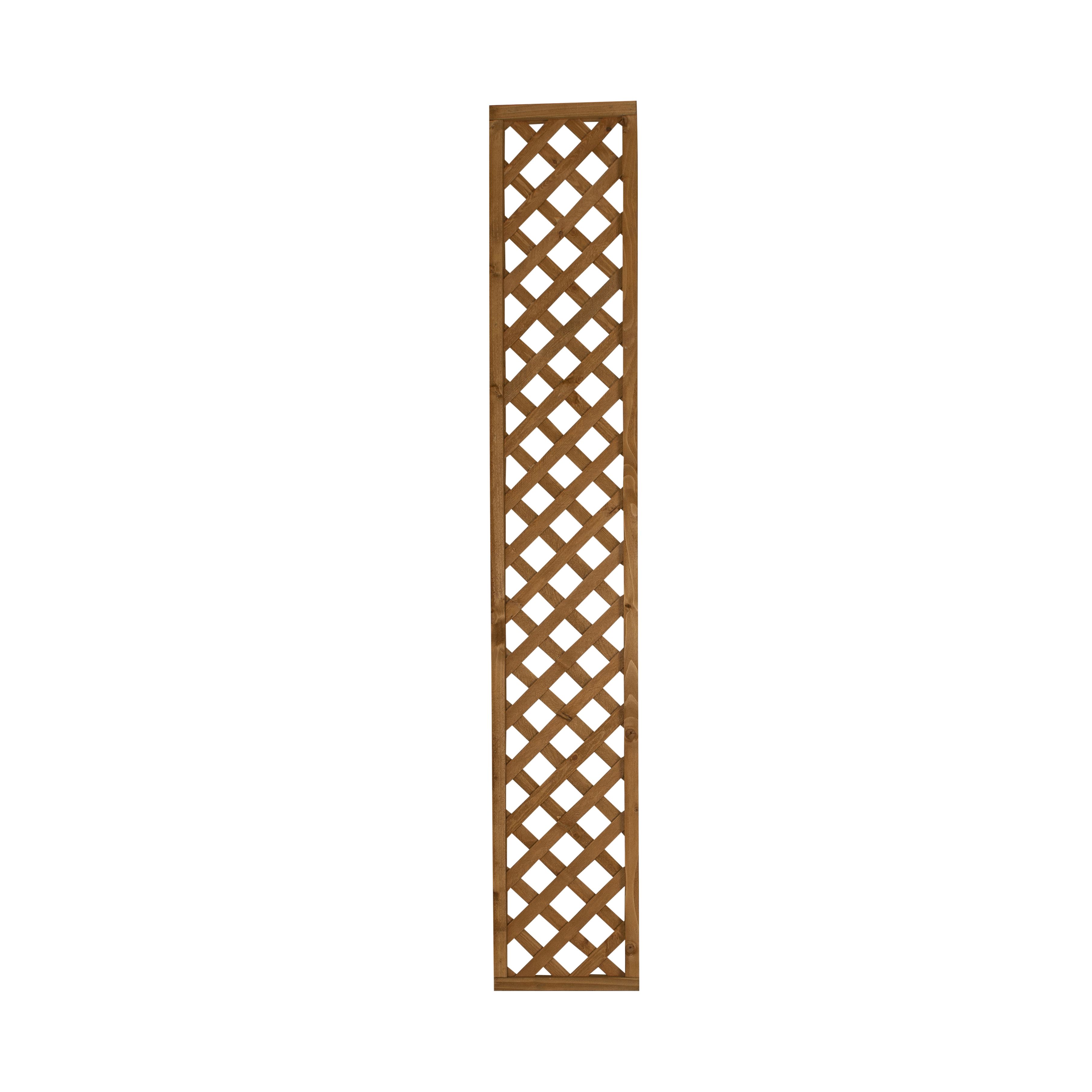 Diamond Pine Trellis panel, Pack of 5 (W)183cm x (H)32cm
