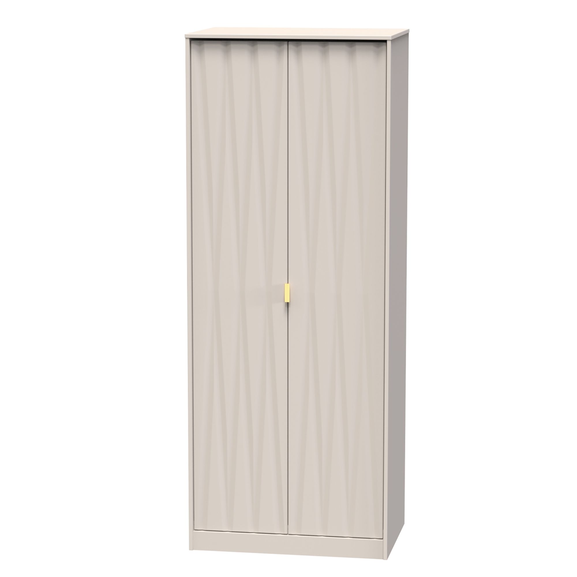 Diamond Ready assembled Contemporary Kashmir Double Wardrobe (H)1970mm (W)740mm (D)530mm