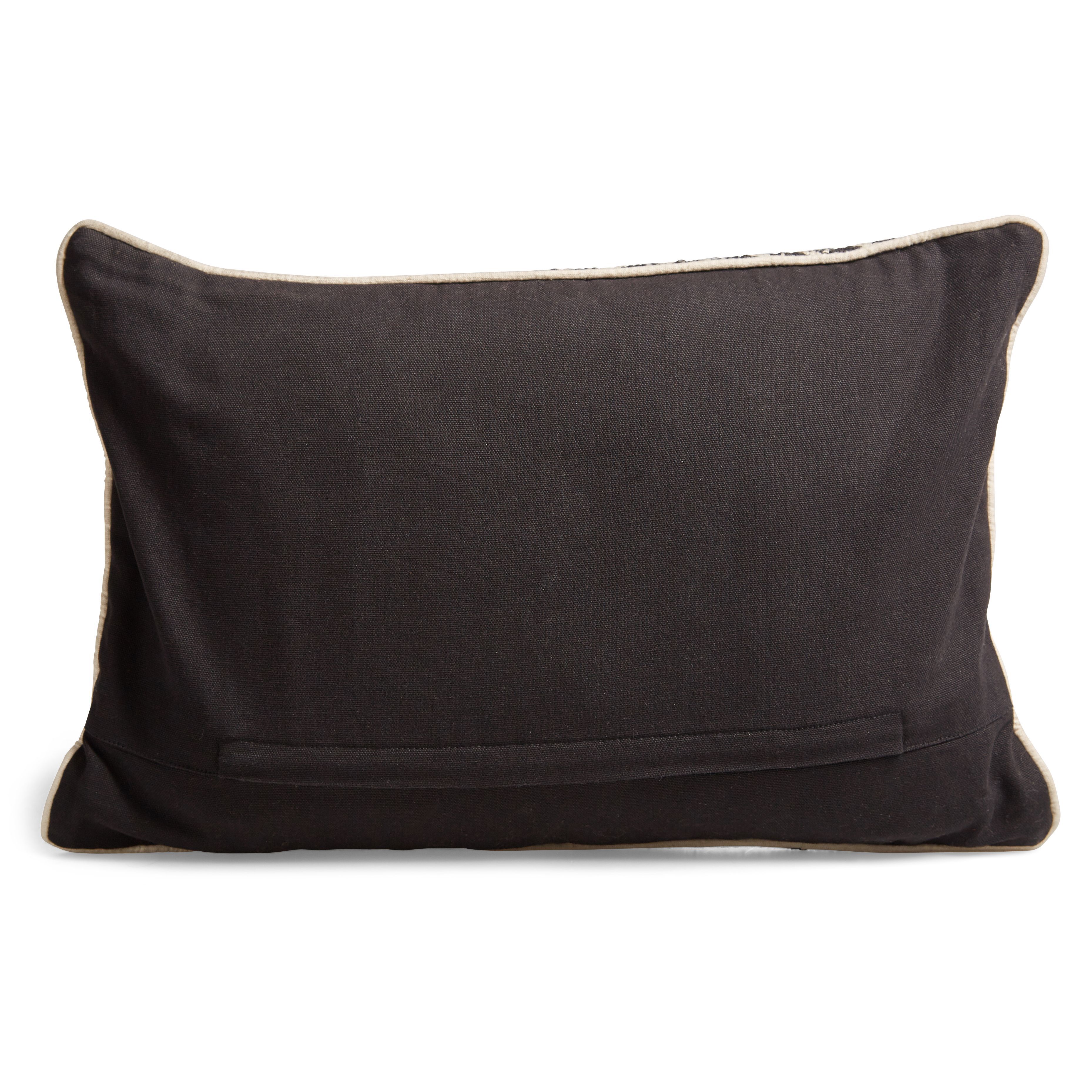 Diamond weave Black & cream Cushion