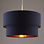 Didsbury Navy Modern Lamp shade (D)400mm