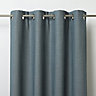 Digga Blue Diamond Unlined Eyelet Curtain (W)140cm (L)260cm, Single