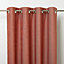 Digga Red Diamond Unlined Eyelet Curtain (W)140cm (L)260cm, Single