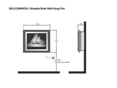 Dimplex Bizet Chrome effect Electric Fire