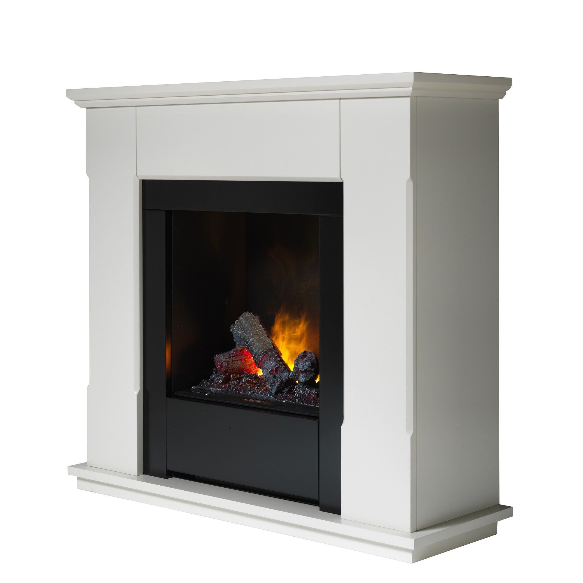 Dimplex Burnham White Freestanding & wall-mounted Electric Fire suite