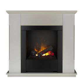 Dimplex Burnham White Freestanding & wall-mounted Electric Fire suite