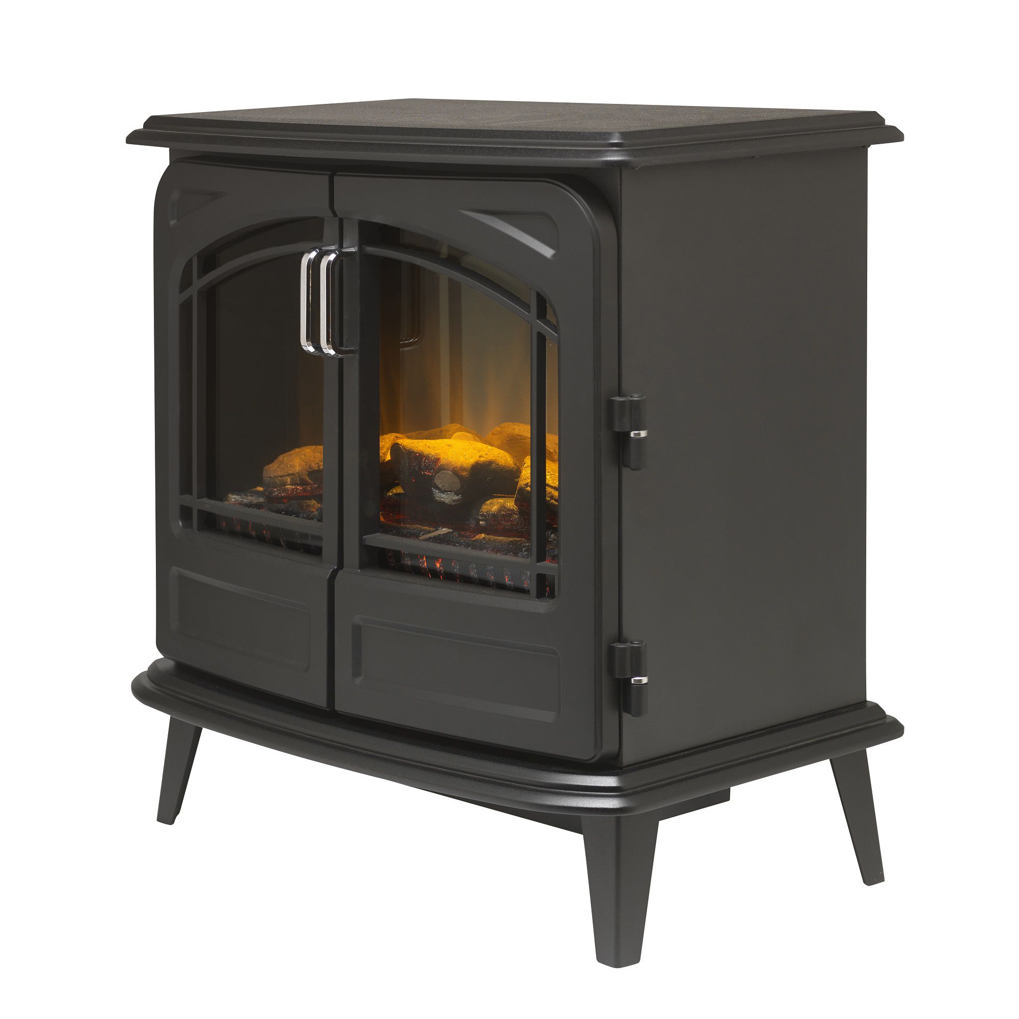 Dimplex Cassia noir optiflame Classic 2kW Matt Black Electric Stove | DIY  at Bu0026Q