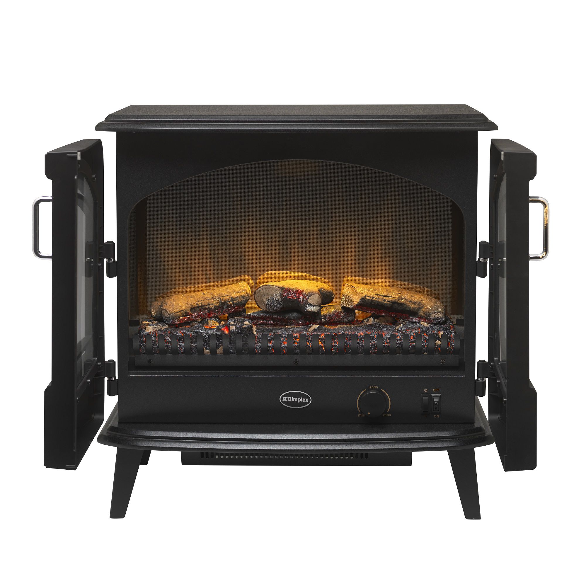 Dimplex Cassia noir optiflame Classic 2kW Matt Black Electric Stove | DIY  at Bu0026Q