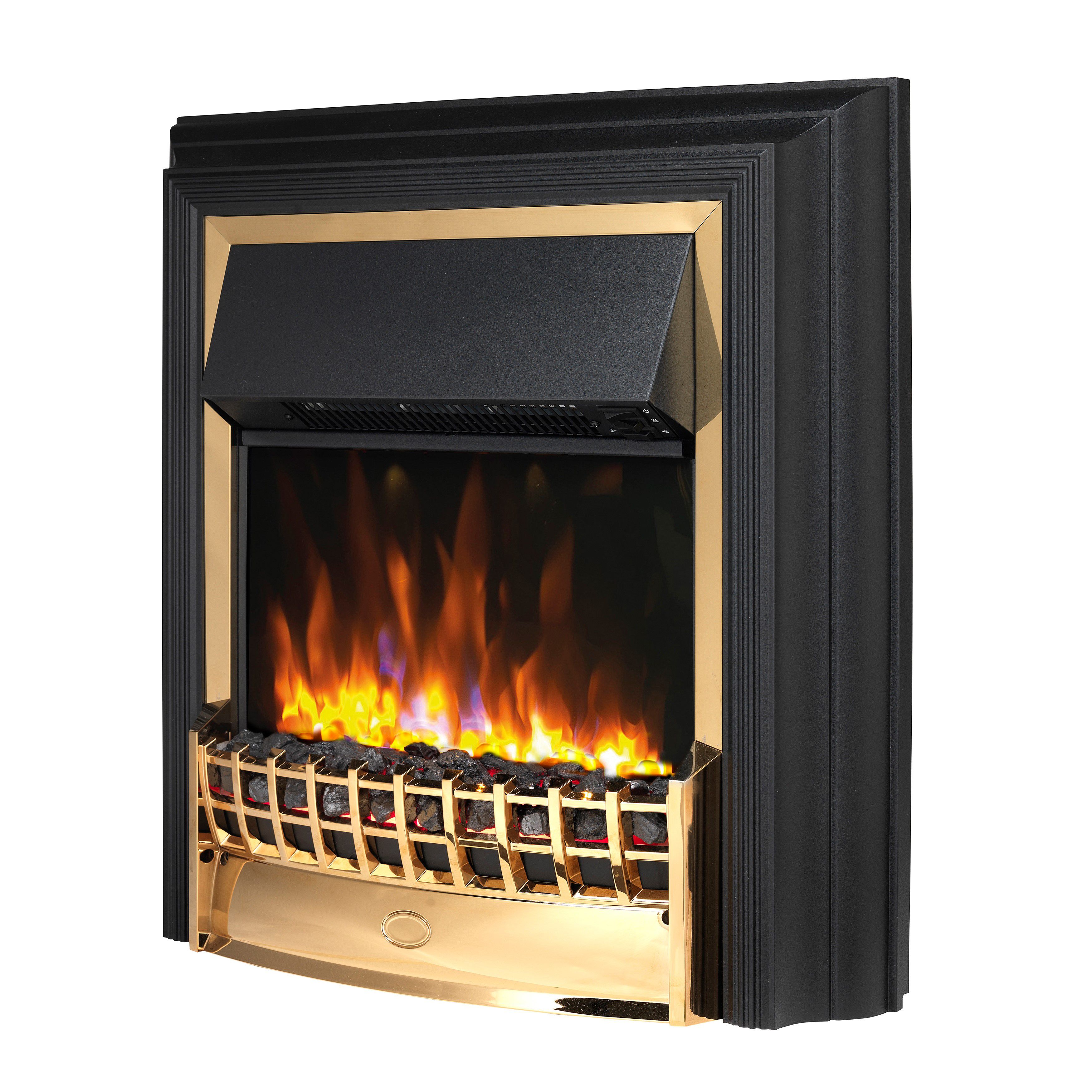 Dimplex Cheriton Deluxe 2kW Gloss Brass effect Electric Fire | DIY at Bu0026Q